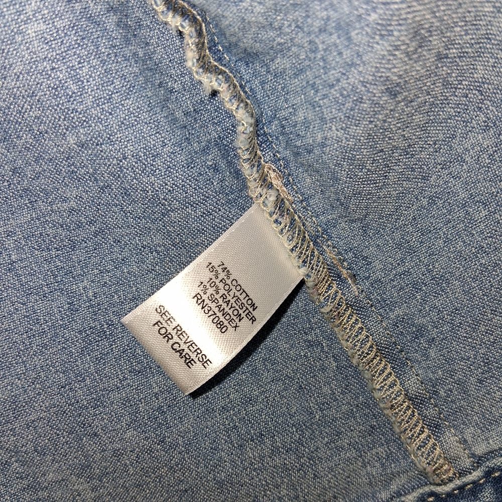 Plaid Blue Denim Jacket for Women - Picture 5 of 7